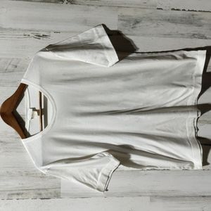 Elegance Paris White Cotton Crewneck Shirt Short Sleeve F 46 to US Women's 14